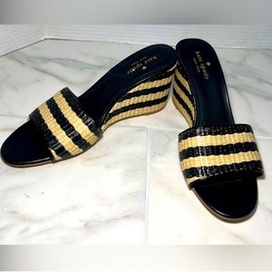 kate spade new york linda raffia wedge